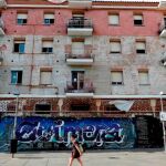 Unas casas “okupadas” en Madrid, en una imagen de archivo