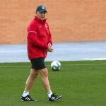 El técnico mexicano Javier Aguirre, en su primer entrenamiento con el Leganés