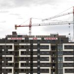 Una promoción inmobiliaria en construcción en Madrid