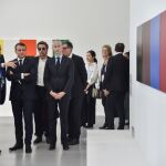 Emmanuel Macron durante la inauguración del Centro Pompidou West Bund Museum en Shanghai