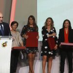 Luis Rubiales, en el homenaje a las jugadoras históricas de la selección