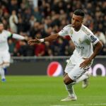Rodrygo celebra su primer gol al Galatasaray