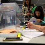 Una mesa electoral