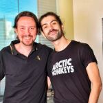 Foto compartida por Pablo Iglesias con el youtuber Fortfast
