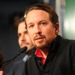 Pablo Iglesias durante su intervención en la noche electoral/Foto: Ep