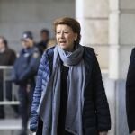 La ex consejera de Economía, Magdalena Álvarez, a su llegada a la Audiencia de Sevilla donde hoy se ha dado a conocer la sentencia de la pieza política de los Expedientes de Regulación de Empleo (ERE)