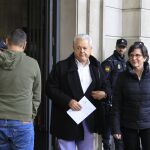 El exconsejero de Innovación y expresidente de IFA-Idea Francisco Vallejo, en la Audiencia Provincial de Sevilla tras conocer su condena en el caso ERE