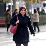 La presidenta del PP de la Comunitat Valenciana, Isabel Bonig, a su llegada a la Ciudad de la Justicia de Valéncia