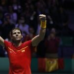 Nadal celebra el pase a la final de la Davis23/11/2019 ONLY FOR USE IN SPAIN