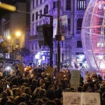 Disturbios durante la manifestación contra la violencia de género en Madrid