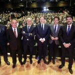 El presidente Ximo Puig con José Vicente Morata, Carlos Mazón y Luis Barkala