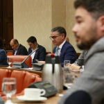 Adriana Lastra y Gabriel Rufián esta mañana en la Comisión Permanente del Congreso de los Diputados. Foto: Cristina Bejarano.