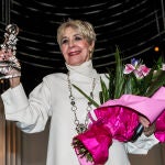 La actriz Concha Velasco durante la obra de teatro obra “El Funeral” en Málaga.