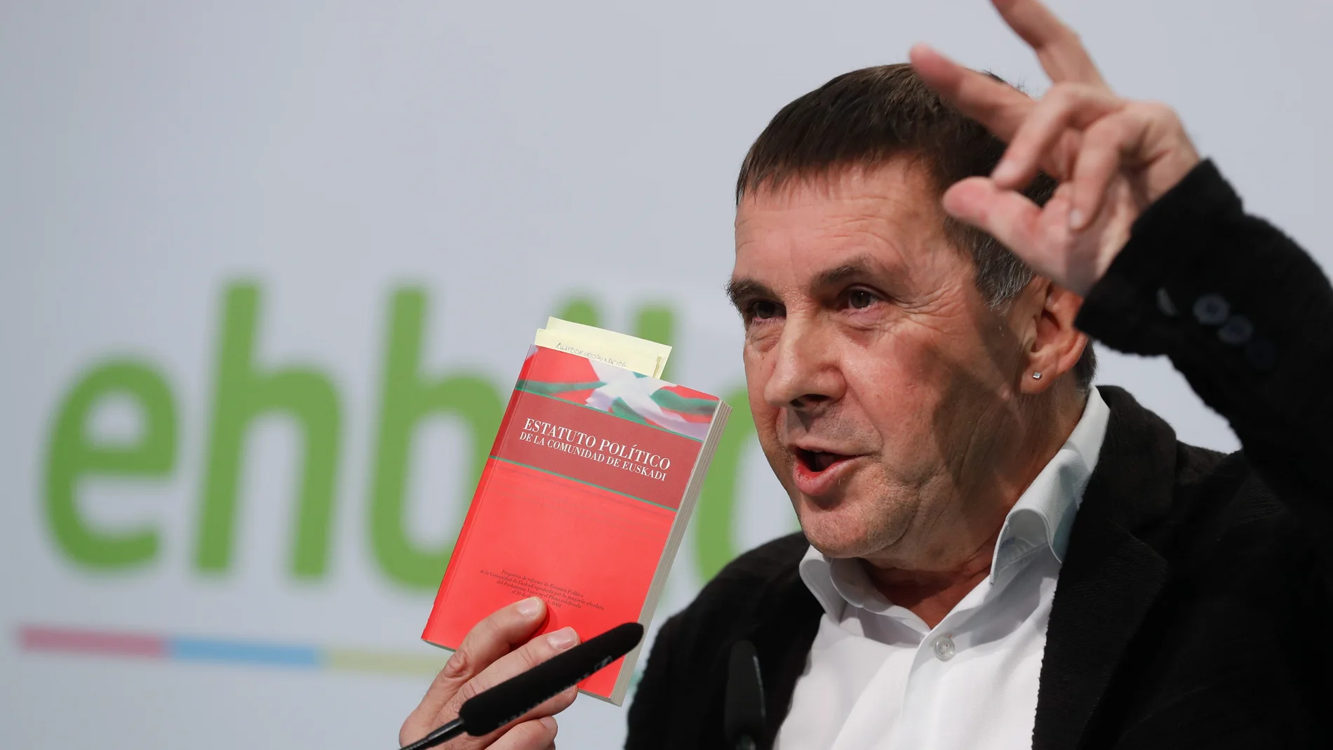 Otegi dice al PNV que el texto es un "paso atrás" sobre el plan Ibarretxe.
