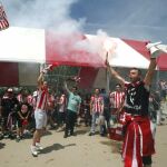 Los hinchas del Barça y el Athletic toman Madrid