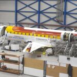 Imagen del hangar técnico de Air Nostrum en el aeropuerto de Valencia