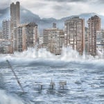Simulación de Greenpeace sobre los efectos del cambio climático en Benidorm