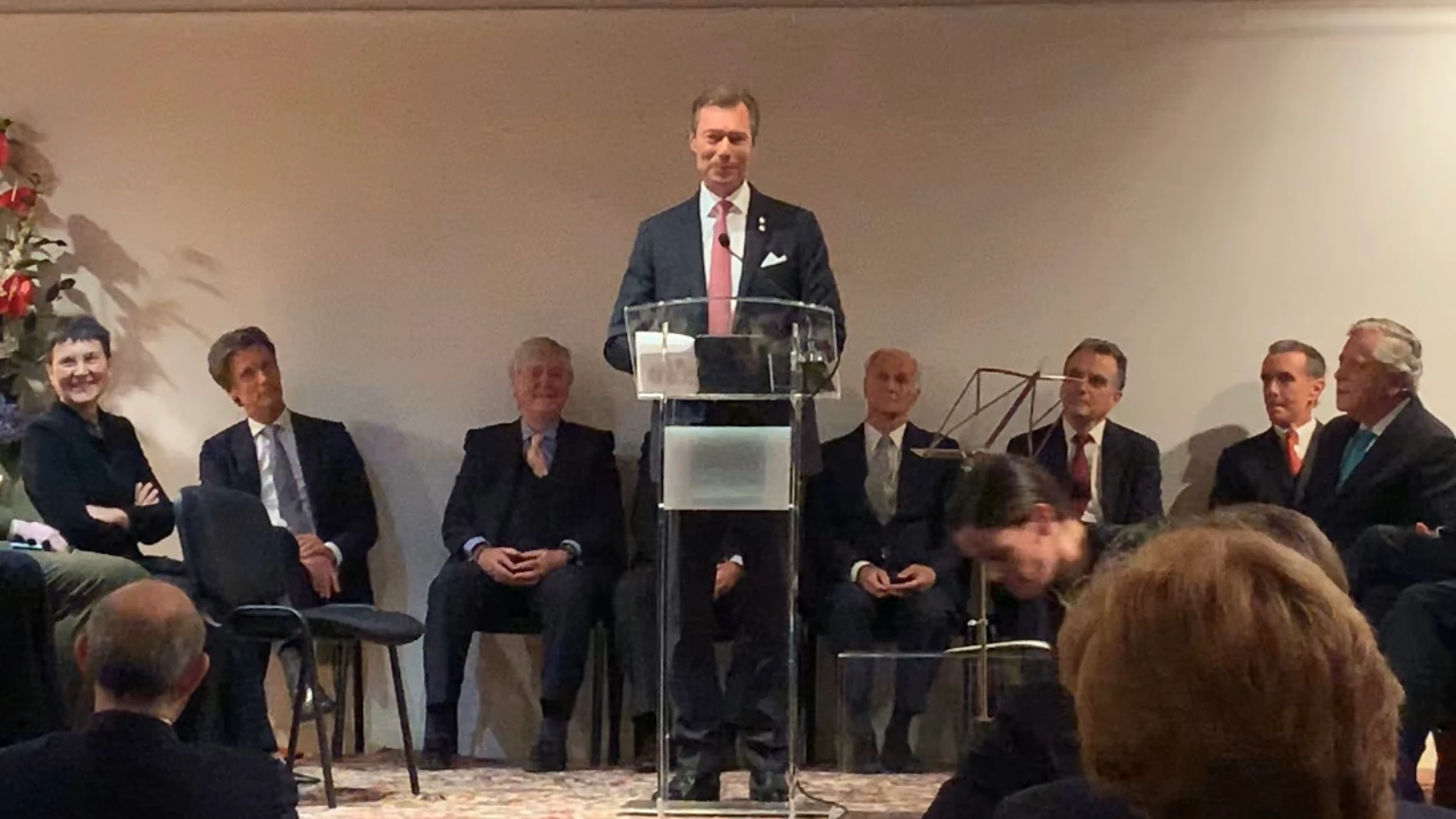 El Gran Duque de Luxemburgo durante un discurso