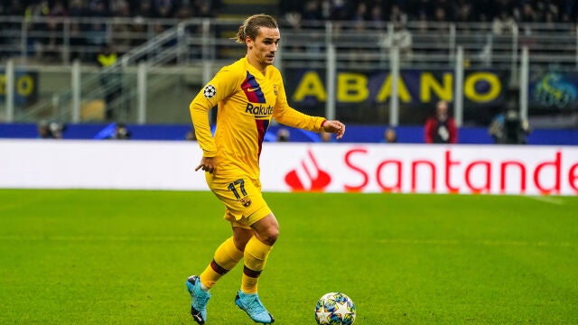Antoine Griezmann durante el partido de Champions contra el Inter. Rossini / DPPI10/12/2019 ONLY FOR USE IN SPAIN