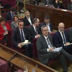 Los líderes independentistas durante el juicio