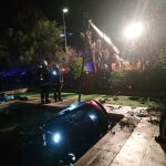 Se salta un control de alcoholemia en Las Rozas y termina en la piscina de una guardería