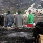 Estado en el que ha quedado el campamento chabolista de Palos de la Frontera (Huelva)