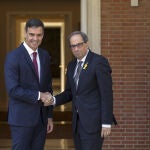 Pedro Sánchez recibió a Quim Torra en Moncloa en diciembre