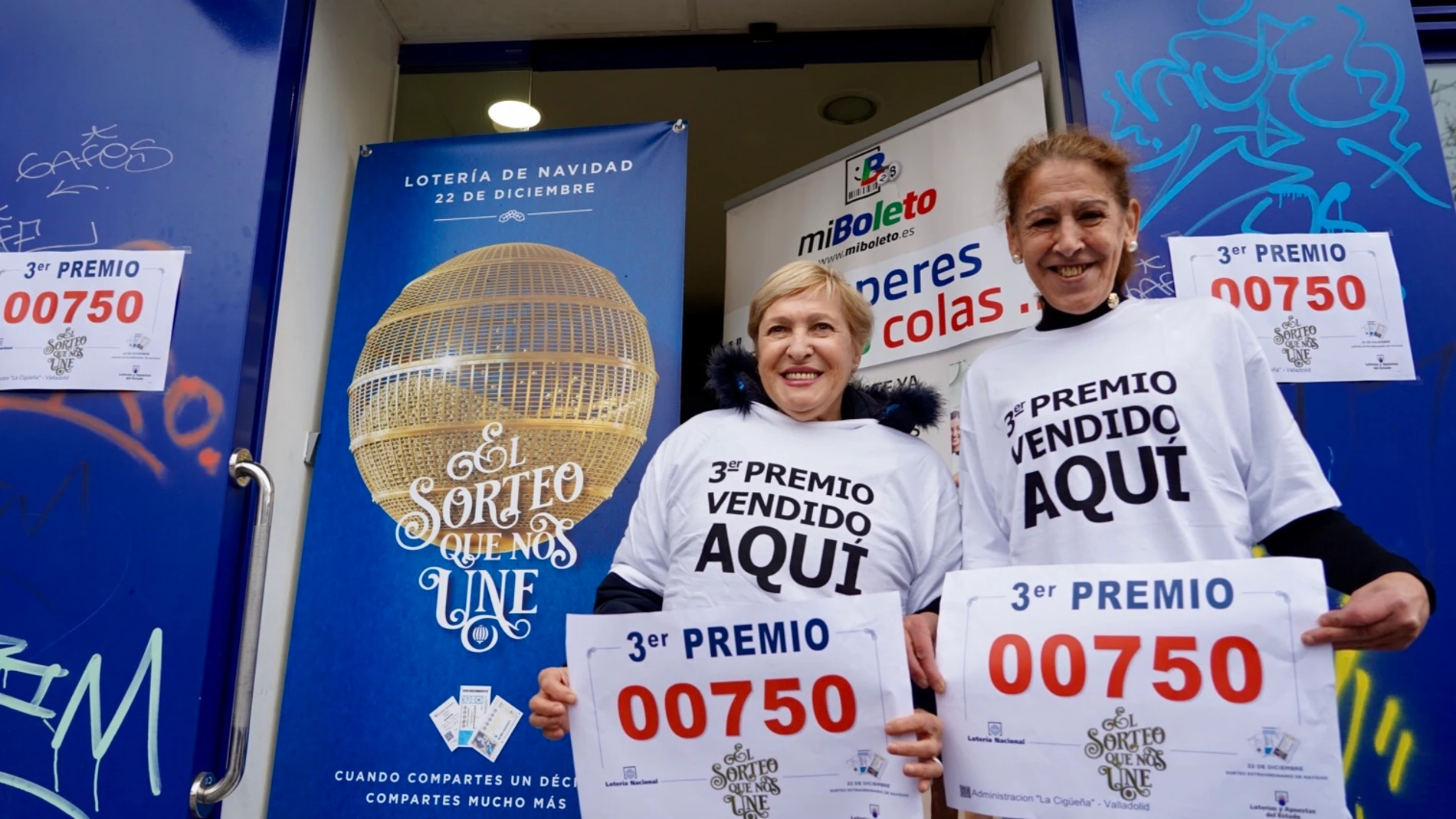 La administración de la calle Cigüeña de Valladolid vende una serie del 750, el tercer premio del Sorteo de Navidad