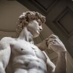 Detalle del «David» de Miguel Ángel, donde puede apreciarse la vena yugular que el artista talló en su escultura