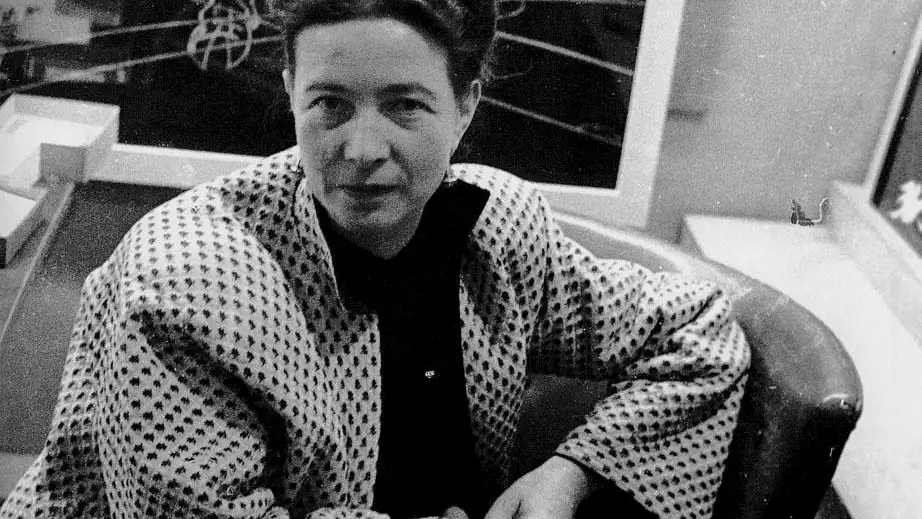 Un retrato de Simone de Beauvoire