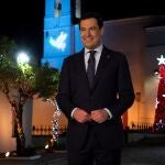 El presidente de la Junta de Andalucía, Juanma Moreno, eligió Cumbres de Enmedio para su primer discurso de Navidad