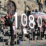 Concentración de pensionistas en Bilbao el pasado mes de diciembre