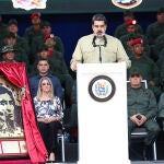 Nicolás Maduro, durante una ceremonia con las Fuerzas Armadas en Caracas
