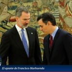 Felipe VI y Pedro Sánchez hoy en Zarzuela