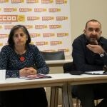 El secretario general de CC.OO. De Catalunya, Javier Pacheco, y la portavoz, Dolors LlobetEUROPA PRESS09/01/2020