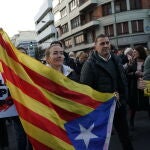 El coordinador general de EH Bildu, Arnaldo Otegi y la diputada de ERC, Núria Picas, en la manifestación por los derechos de los presos de ETA en Bilbao a 11 de enero de 2020.11 enero 2020, ETA, EH Bildu, Arnaldo Otegi, Núria PicasH.Bilbao / Europa Press12/01/2020