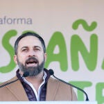 Santiago Abascal ayer durante la convocatoria de “España Existe”