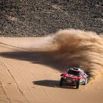 Carlos Sainz, con su Mini durante la octava etapa del Dakar 2020