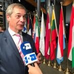 GRAF2602. ESTRASBURGO, (FRANCIA) 15/01/2020.- El polémico eurodiputado británico pro "brexit" Nigel Farage concede una entrevista a la Agencia EFE, este miércoles en Estrasburgo, donde explica que siente que su misión está cumplida con la salida de Reino Unido de la Unión Europea (UE) e ironiza sobre que su marcha coincide con la llegada de expresidente de la Generalitat Carles Puigdemont. EFE/ Leo Rodríguez