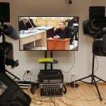 Vista de la declaración del entonces concejal de Urbanismo de Polop, el popular Juan Cano, durante su declaración la semana pasada en Alicante