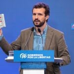 El presidente del PP Pablo Casado, en un acto en Murcia EFE/Marcial Guillén