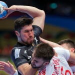 Alex Dujshebaev, en el partido contra Bielorrusia