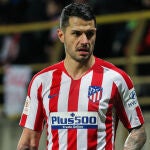 Vitolo con el Atlético de Madrid.