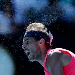 Rafa Nadal, en su partido contra Pablo Carreño
