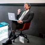 Álvaro Rodríguez-Lescure, presidente de SEOM, a la derecha, y Jaume Galceran, presidente de Redecan
