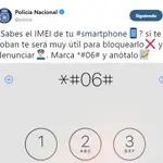 El IMEI es un número es bastante largo, tiene entre 15 y 17 dígitos