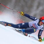 Federica Brignone de Italia durante la prueba Super G de la Copa Mundial de Esquí Alpino de la FIS en la estación de esquí Rosa Khutor en Krasnaya Polyana, cerca de Sochi, Rusia