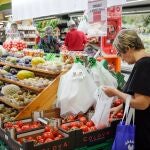 Scción de frutería de un supermercado