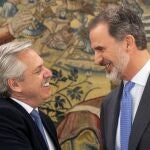 El presidente Alberto Fernandez con el Rey este martes