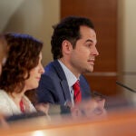 Isabel Díaz Ayuso e Ignacio Aguado durante el consejo de Gobierno celebrado hoy en Pozuelo